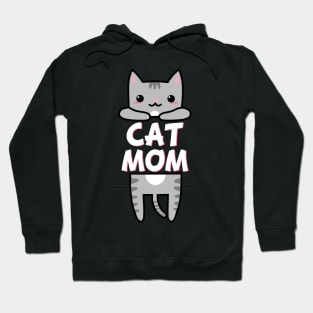 Cat Mom - Grey Kitty Hoodie